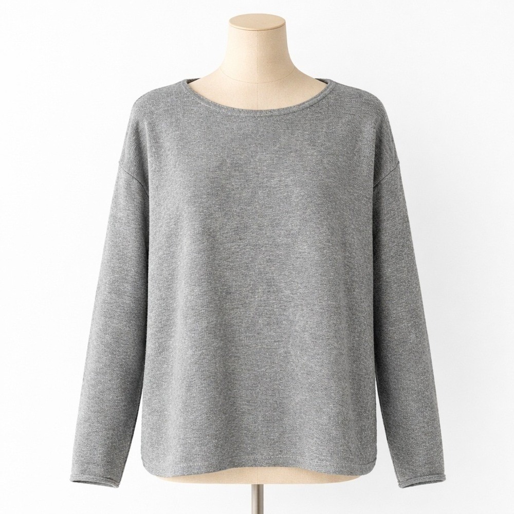 Banana Republic Heritage Cashmere Wool Sweater Sz M Gray Quiet Luxury Minimalist